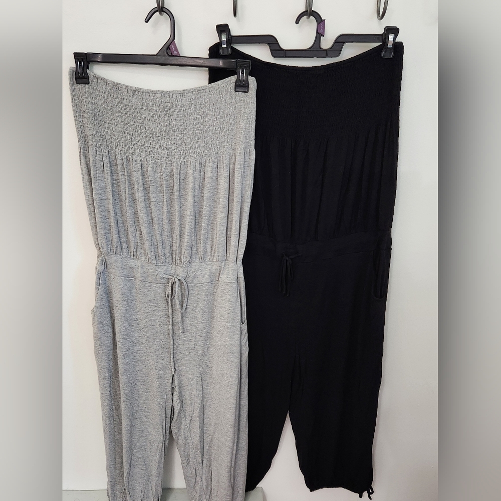 Black and Gray Women's Jumpsuits